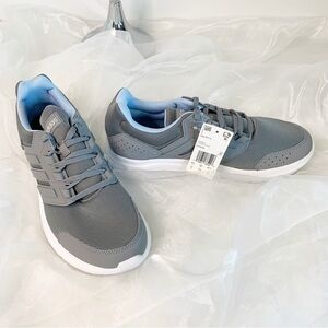 Adidas Womens Galaxy 4 Running Shoes Gray EE8034 Low Top Lace Up Mesh 10…
